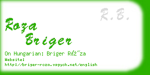 roza briger business card